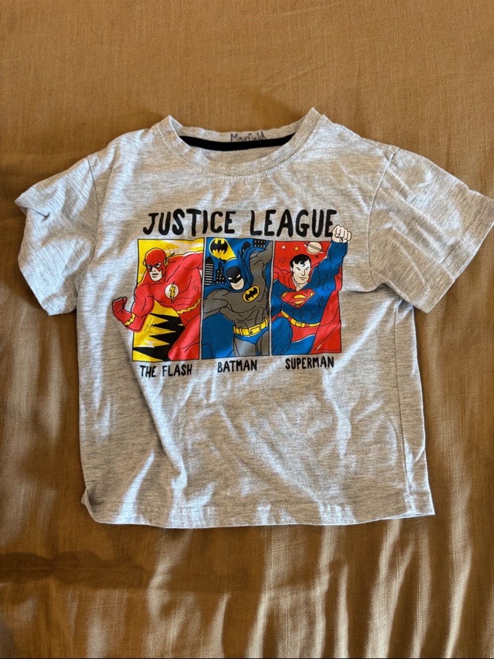 DC Justice League Logo Tee - Gray and Black
